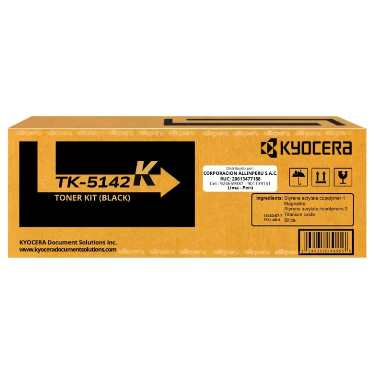 Toner Kyocera TK-5142K Negro para M6030cdn, M6530cdn, P6130cdn TK5142K