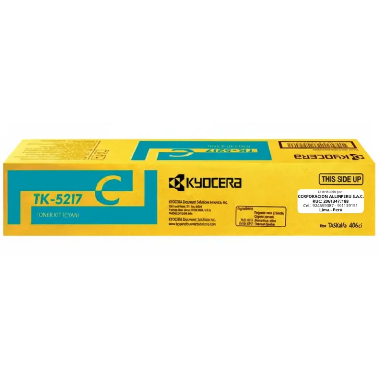 Toner Kyocera TK-5217C Cyan para TASKalfa 406ci TK5217C