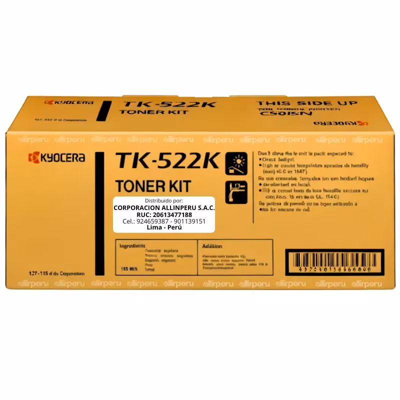 Toner Kyocera TK-522K Negro para FS-C5015N TK522K