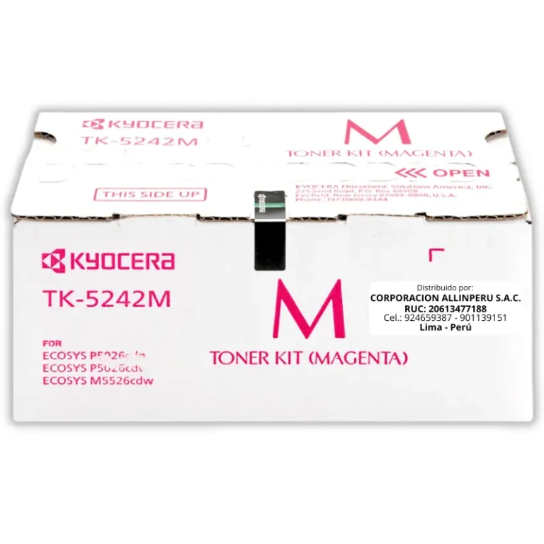 Toner Kyocera TK-5242M Magenta para Ecosys M5526cdw Original