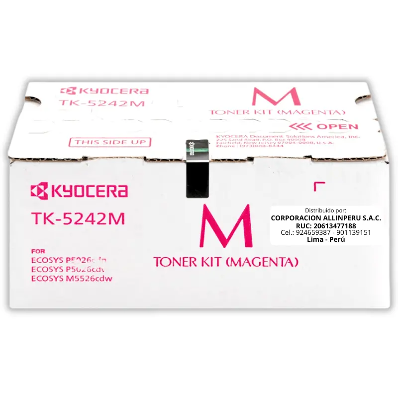 Toner Kyocera TK-5242M Magenta para Ecosys M5526cdw Original Toner Kyocera TK-5242M Magenta para Ecosys M5526cdw Original