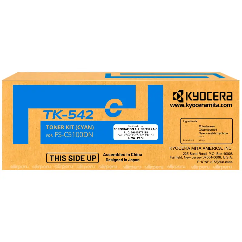 Toner Kyocera TK-542C Cyan para FS-C5100DN TK542C Toner Kyocera TK-542C Cyan para FS-C5100DN TK542C
