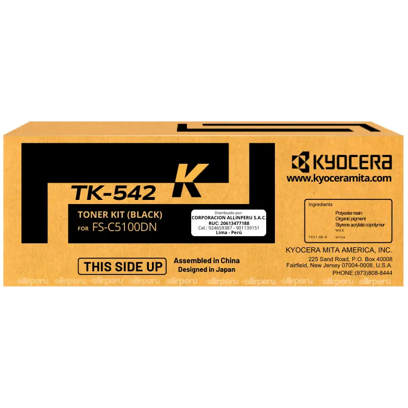 Toner Kyocera TK-542K Negro para FS-C5100DN TK542K Toner Kyocera TK-542K Negro para FS-C5100DN TK542K
