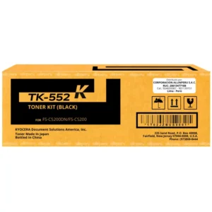 Toner Kyocera TK-552K Negro para FS-C5200, C5200DN TK552K