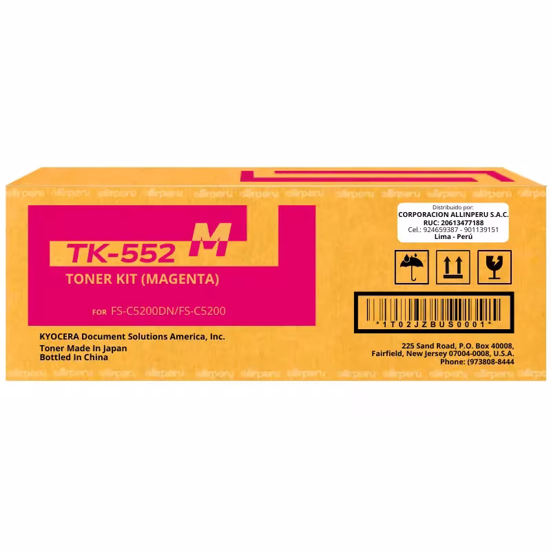 Toner Kyocera TK-552M Magenta para FS-C5200 6.000 Páginas TK552M