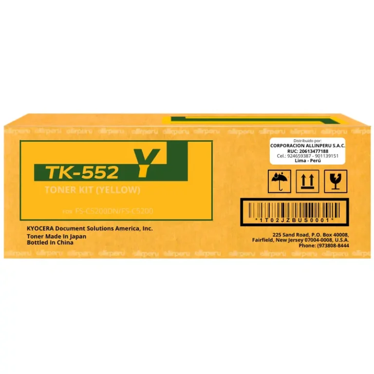 Toner Kyocera TK-552Y Yellow 6.000 Páginas TK-552Y