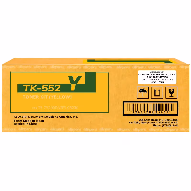 Toner Kyocera TK-552Y Yellow 6.000 Páginas TK-552Y