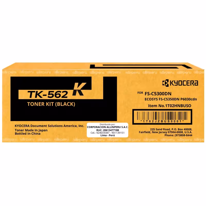 Toner Kyocera TK-562K Negro 12.000 Páginas TK562K