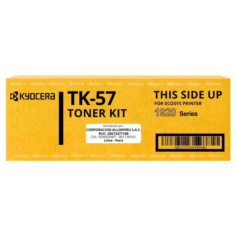 Toner Kyocera TK-57 Negro para FS-1920 TK57 15,000 Páginas Toner Kyocera TK-57 Negro para FS-1920 TK57 15,000 Páginas