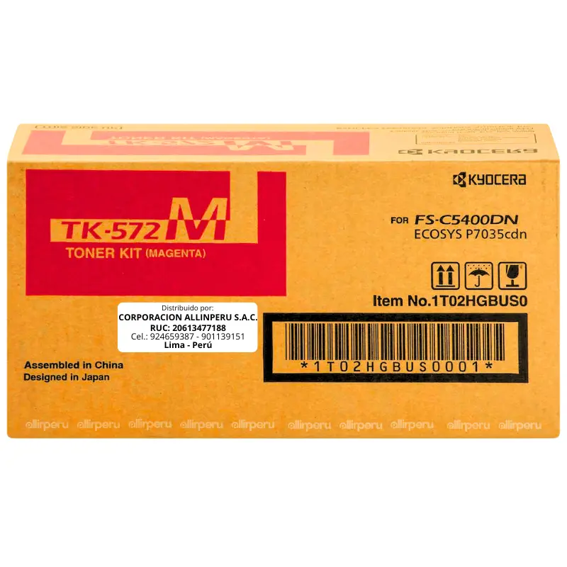 Toner Kyocera TK-572M Magenta para FS-C5400, FS-C5400DN TK572M Toner Kyocera TK-572M Magenta para FS-C5400, FS-C5400DN TK572M