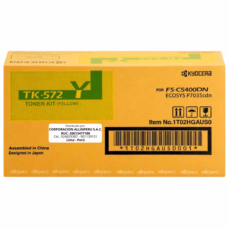 Toner Kyocera TK-572Y Yellow para FS-C5400 TK572Y