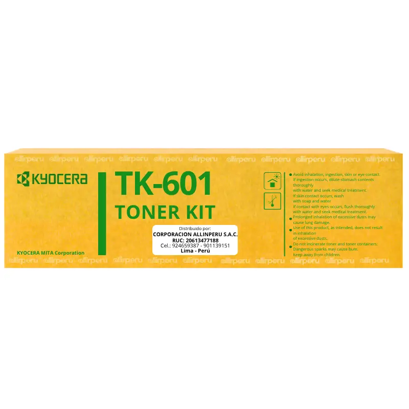 Toner Kyocera TK-601 Negro para KM-4530, KM-5530, KM-6330 y KM-7530