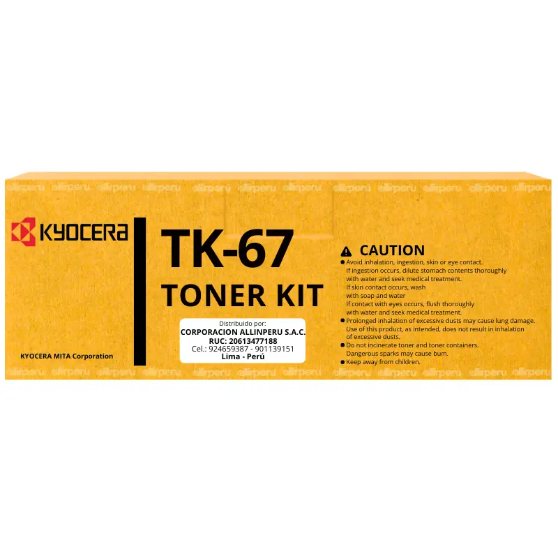 Toner Kyocera TK-67 Negro para FS-3820N, FS-3830N TK67 Toner Kyocera TK-67 Negro para FS-3820N, FS-3830N TK67