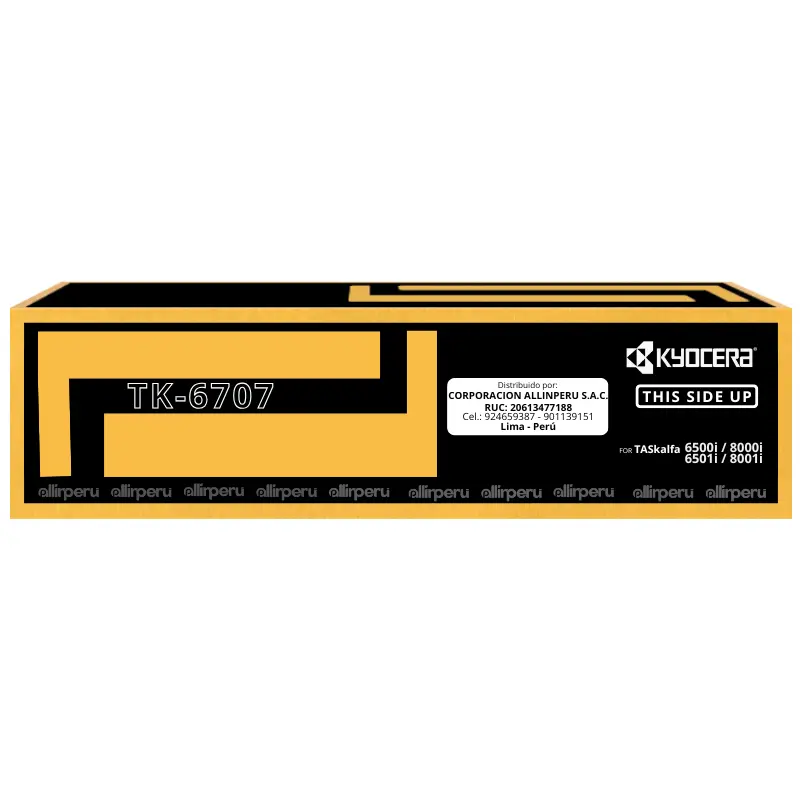 Toner Kyocera TK-6707 Negro para 6500i, 6501i, 8000i, 8001i TK6707