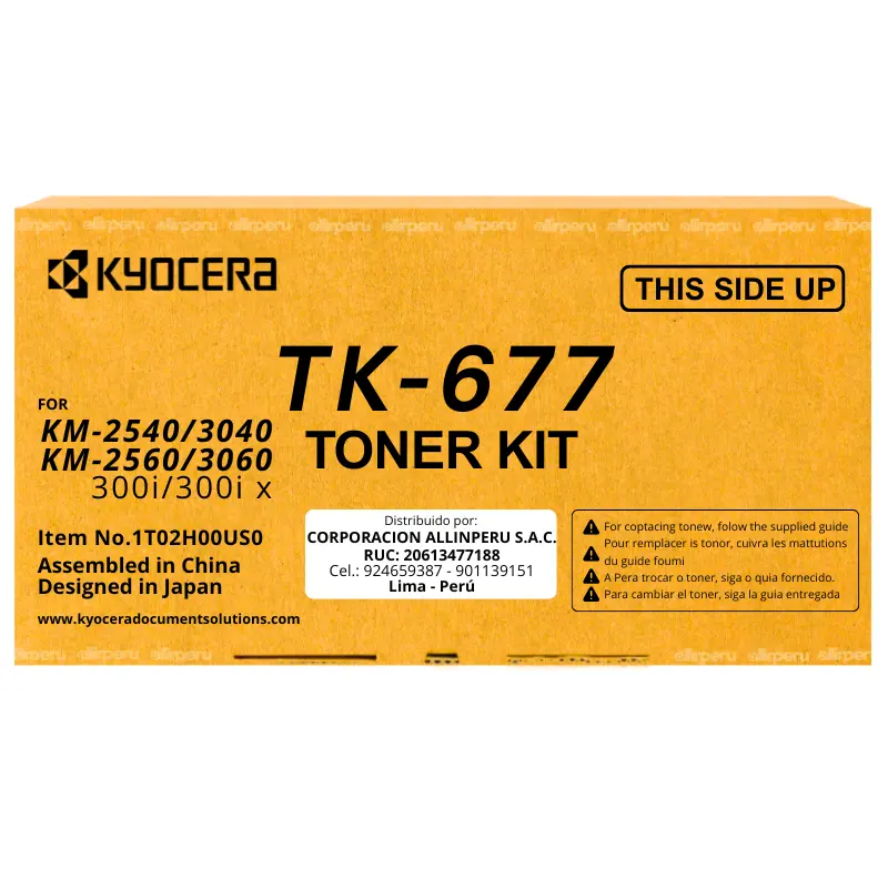 Toner Kyocera TK-677 Negro para KM-2540, KM-2560 TK677 Toner Kyocera TK-677 Negro para KM-2540, KM-2560 TK677