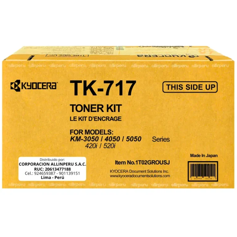 Toner Kyocera TK-717 Negro para TASKalfa KM-3050, 420i, 520i
