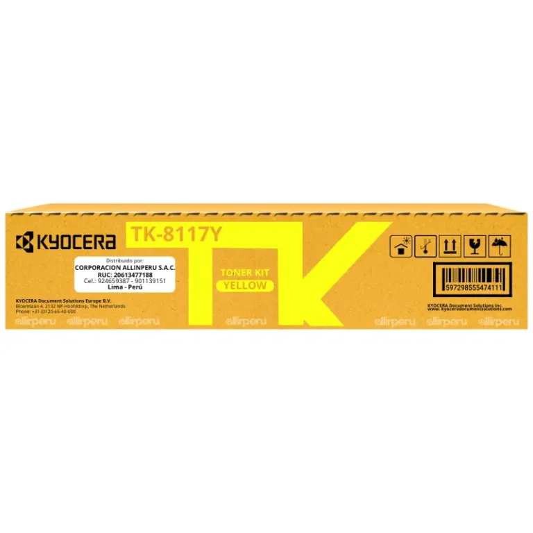 Toner Kyocera TK-8117Y Yellow para Ecosys M8124cidn TK8117Y