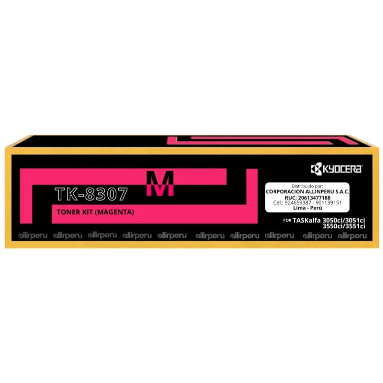 Toner Kyocera TK-8307M Magenta para TASKalfa 3050ci, 3550ci TK8307M