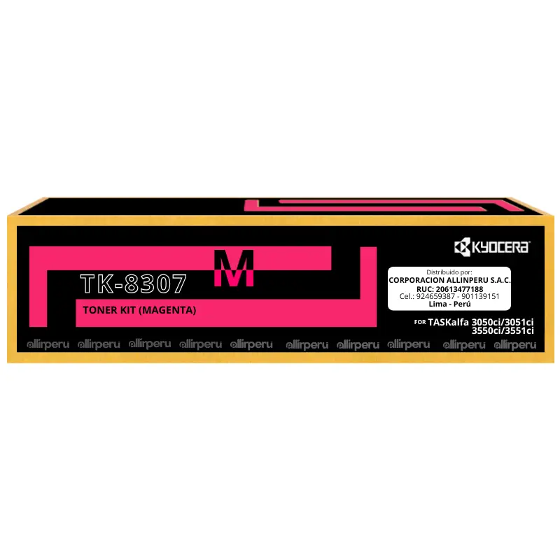 Toner Kyocera TK-8307M Magenta para TASKalfa 3050ci, 3550ci TK8307M Toner Kyocera TK-8307M Magenta para TASKalfa 3050ci, 3550ci TK8307M