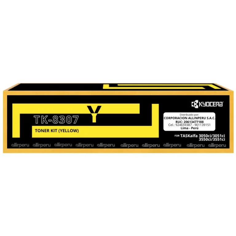 Toner Kyocera TK-8307Y Yellow para TASKalfa 3050ci, 3550ci TK8307Y