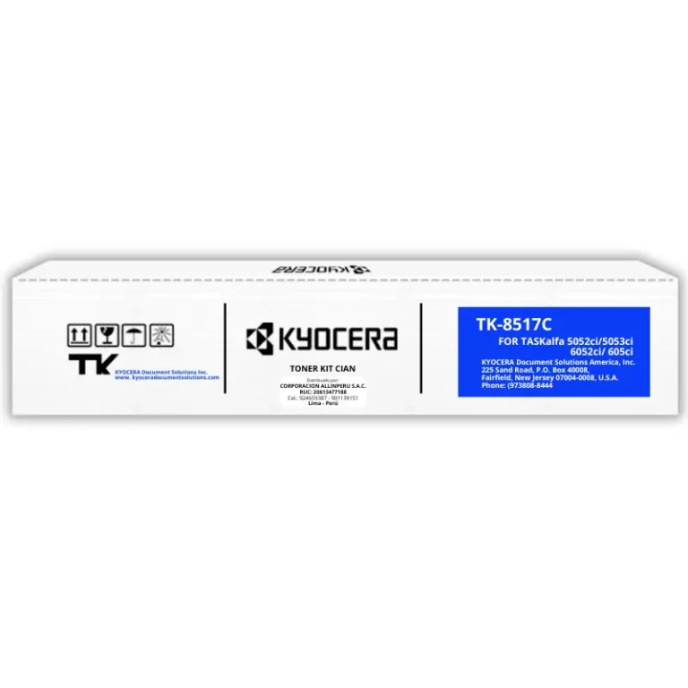 Toner Kyocera TK-8517C Cyan para TASKalfa 5052ci TK8517C