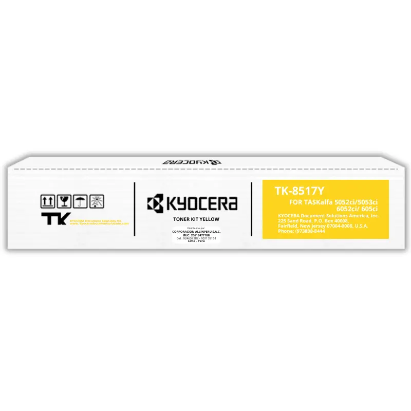 Toner Kyocera TK-8517Y Yellow para TASKalfa 5053ci TK8517Y