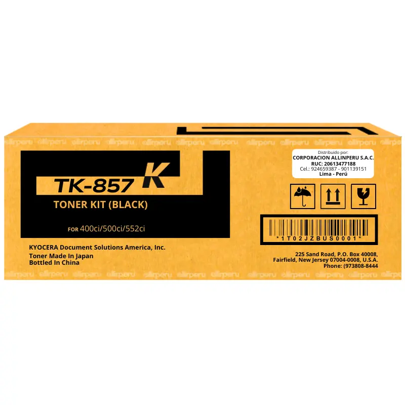 Toner Kyocera TK-857K Negro 25.000 Páginas TK857K