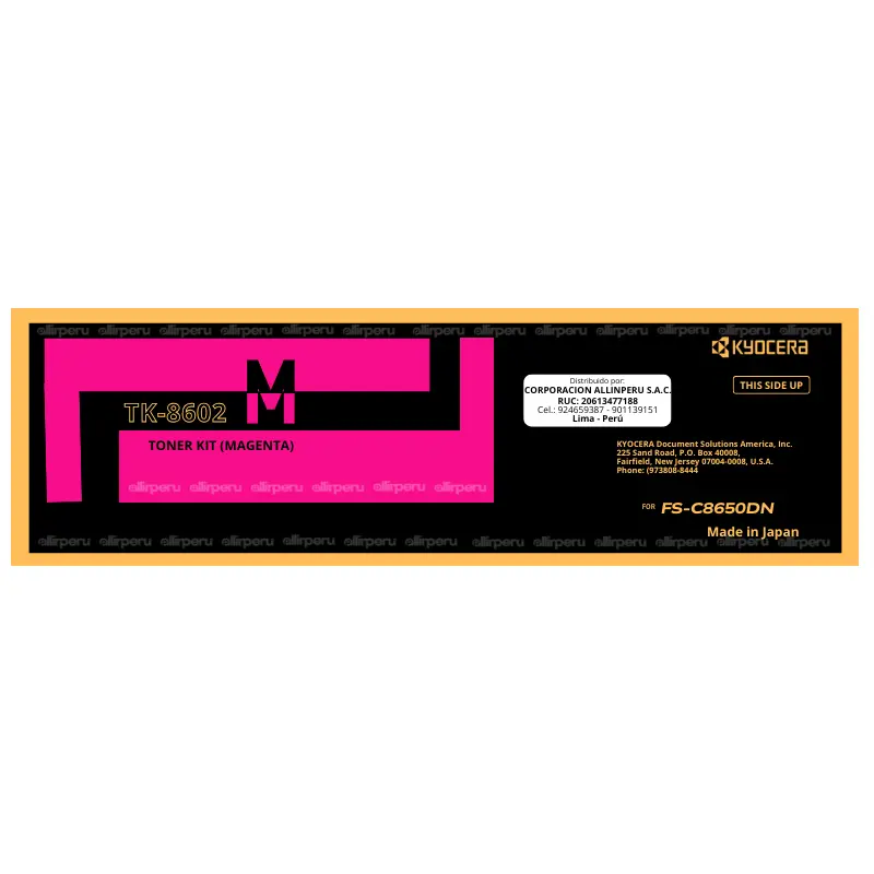 Toner Kyocera TK-8602M Magenta para FS-C8650DN TK8602M