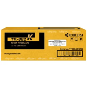 Toner Kyocera TK-882K Negro para ECOSYS FS-C8500DN Original