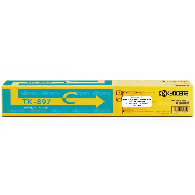 Toner Kyocera TK-897C Cyan para TA-205c, TA-255C Original