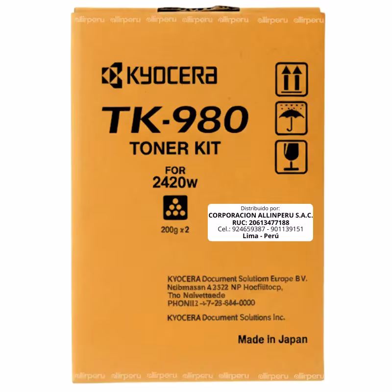 Toner Kyocera TK-980 Negro para TASKalfa KM-2420W TK980