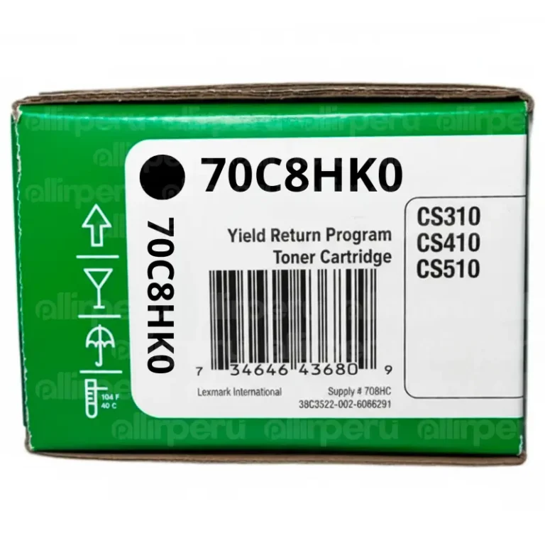 Toner Lexmark 70C8HK0 negro 4,000 páginas