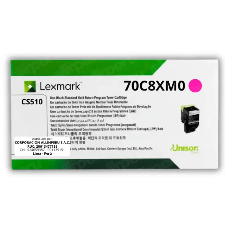 Toner Lexmark 70C8XM0 Magenta 4,000 páginas