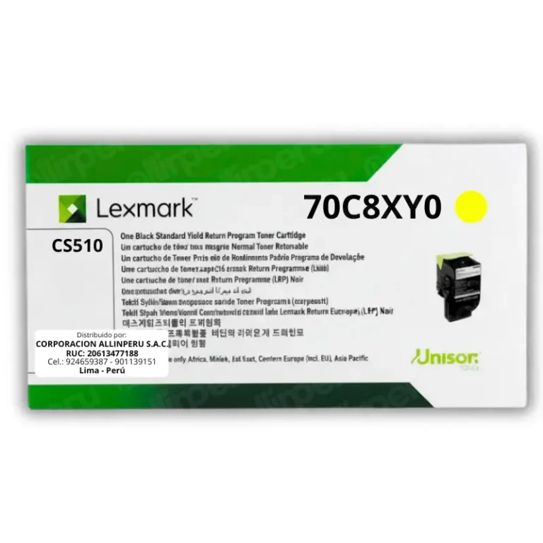 Toner Lexmark 70C8XY0 Yellow 4,000 páginas