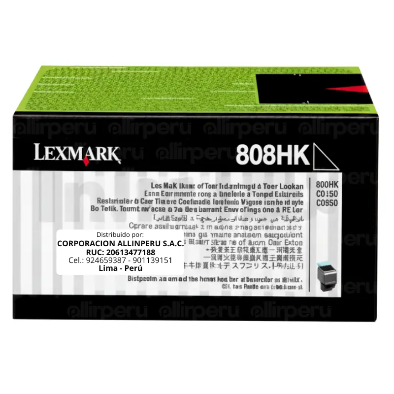 Toner Lexmark 80C8HK0 negro 4,000 Páginas Alto Rendimiento Toner Lexmark 80C8HK0 negro 4,000 Páginas Alto Rendimiento - Imagen 1