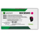 Toner Lexmark 80C8SM0 Magenta para CX410, CX510, CX310 2.000 Páginas