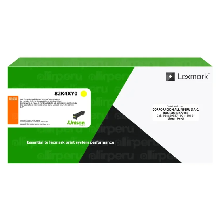 Toner Lexmark 82K4XY0 Yellow 22,000 Páginas