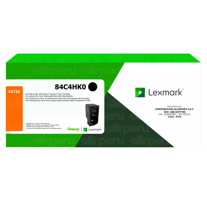 Toner Lexmark 84C4HK0 negro 25,000 Páginas