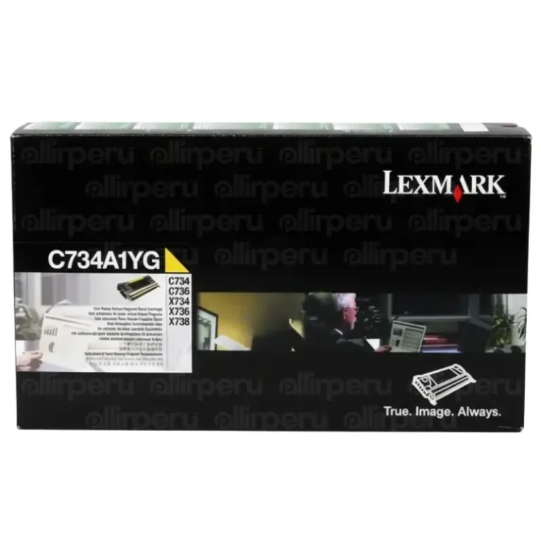Toner Lexmark C734A1YG Yellow para C734, C736, X734, X736, X738
