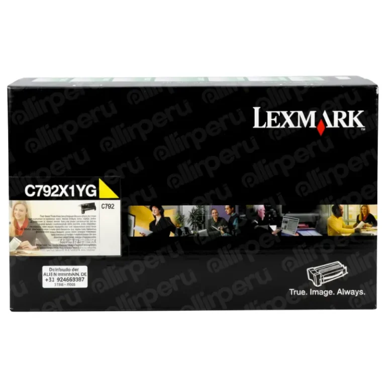 Toner Lexmark C792X1YG Yellow Alto Rendimiento 20.000 Páginas