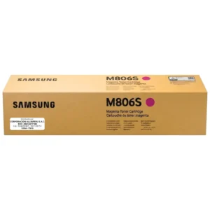 Tóner Samsung CLT-M806S magenta original sellado SS635A fondo blanco
