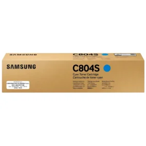 Tóner original Samsung CLT-C804S cian caja sellada vista frontal