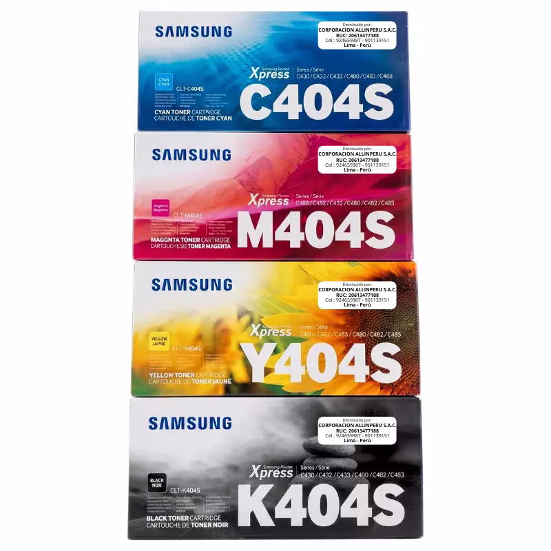 Tóner Samsung CLT-404S negro original sellado AllinPerú