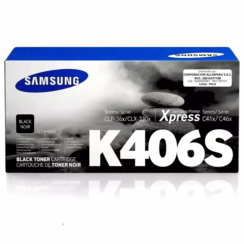 Toner Samsung CLT-K406S SU122A negro original sellado de fábrica