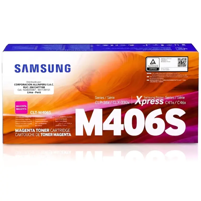 Toner Samsung CLT-M406S SU256A magenta original sellado de fábrica