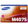 Tóner Samsung CLT-M407S magenta original sellado vista frontal