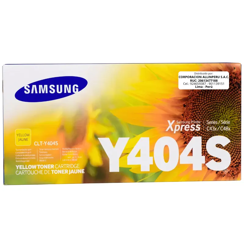 Tóner Samsung CLT-Y404S Amarillo Original Tóner Samsung CLT-Y404S amarillo original sellado AllinPerú