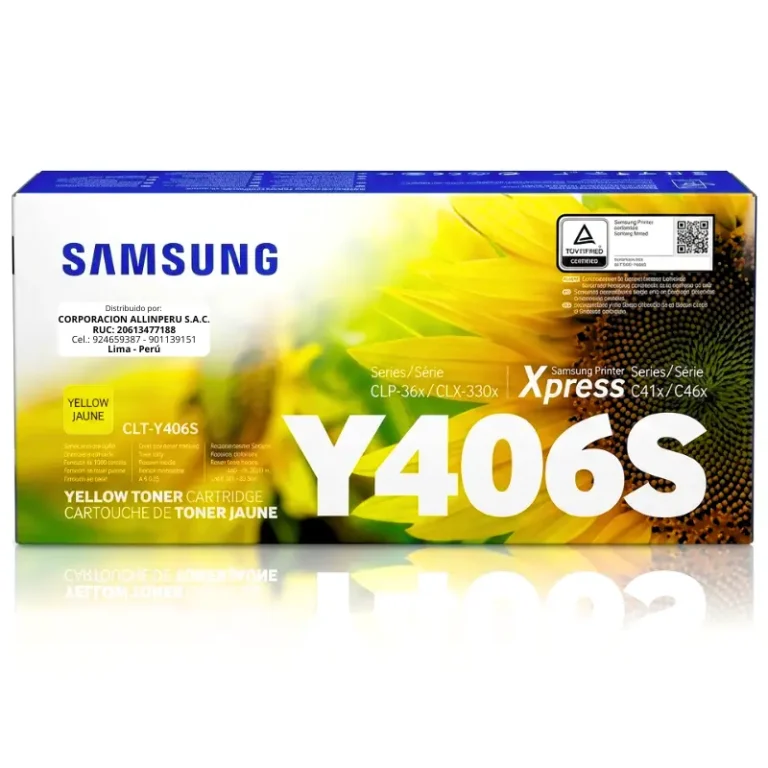 Toner Samsung CLT-Y406S SU466A amarillo original sellado de fábrica