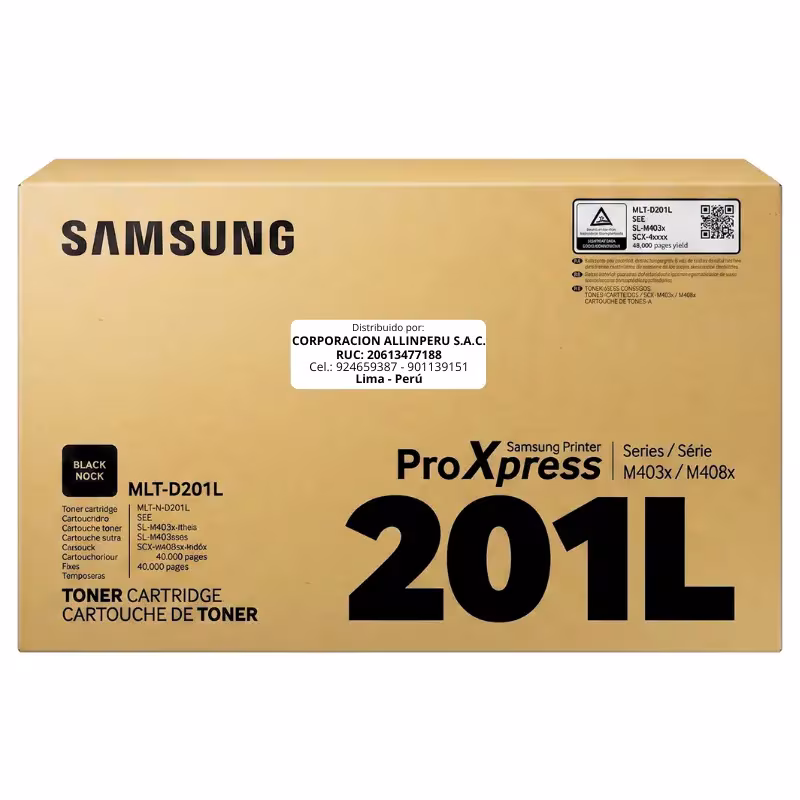 Toner Samsung MLT-D201L SU872A original negro vista frontal