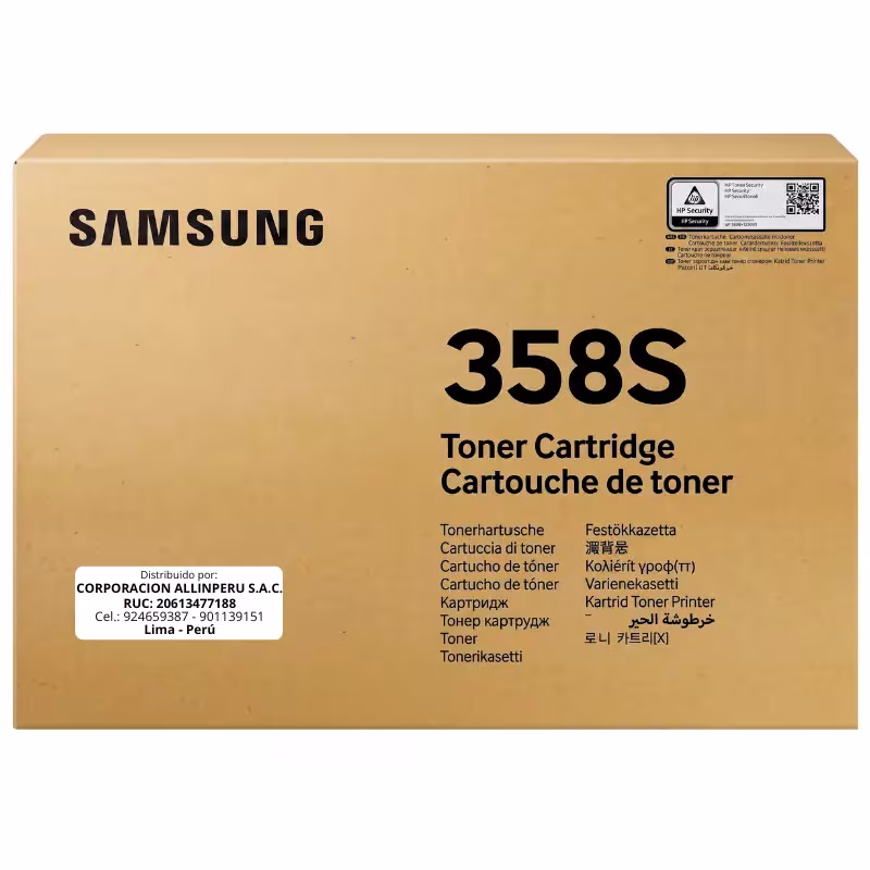 Toner original Samsung MLT-D358S SV112A negro para impresora SL-M5370LX